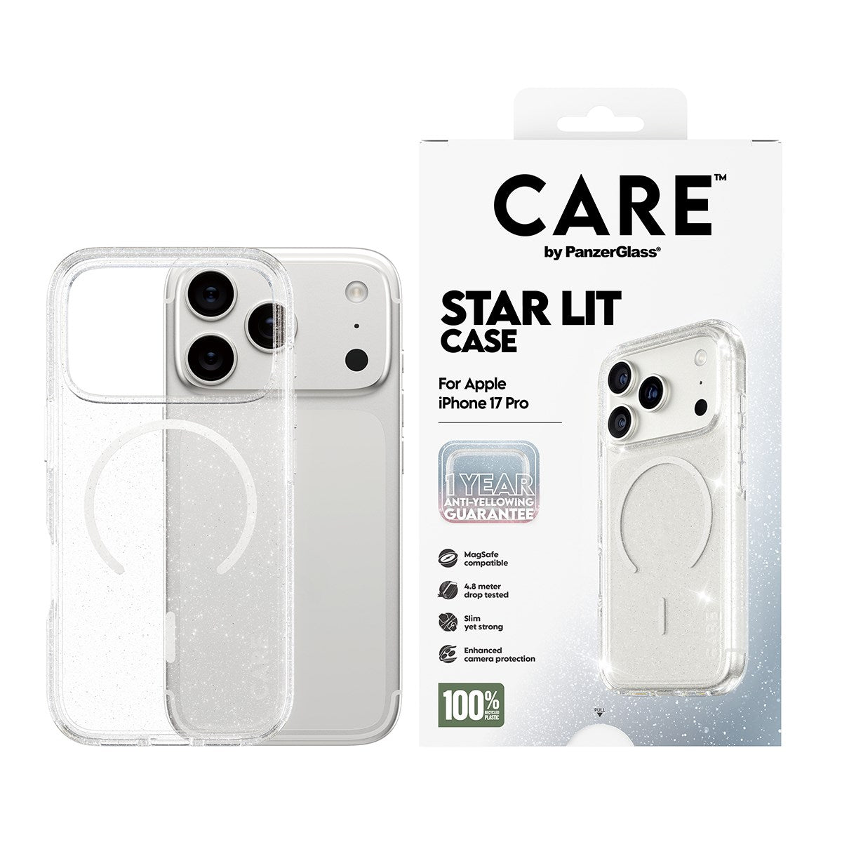 CARE by PanzerGlass® Urban Explorer Case Star Lit w. White MagSafe iPhone 17 Pro